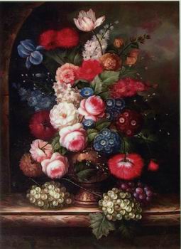 Floral, beautiful classical still life of flowers.059